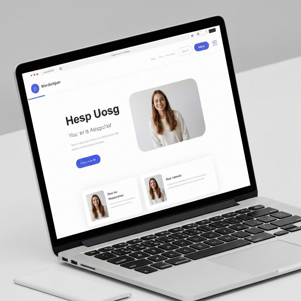 Modern website development and design mockup