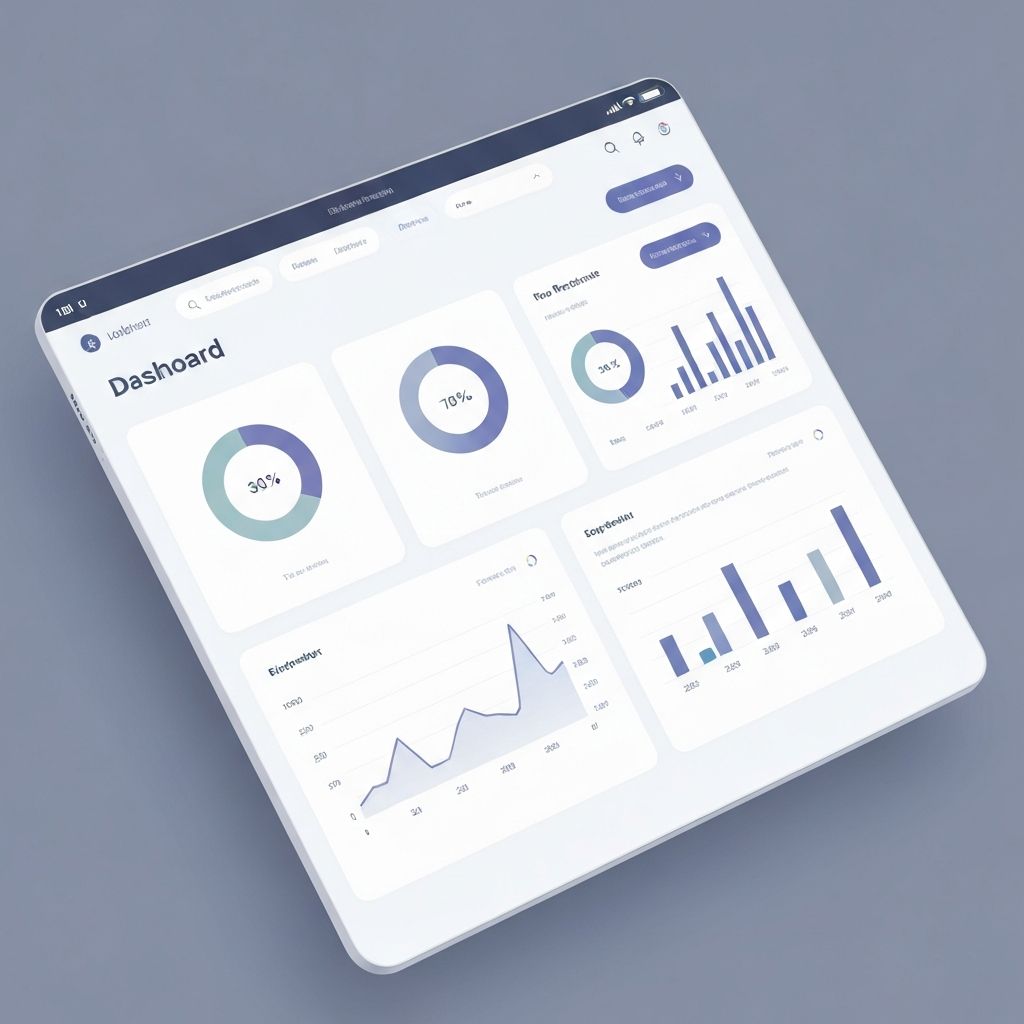 Modern web application dashboard interface